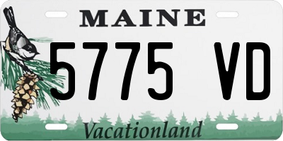 ME license plate 5775VD