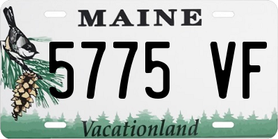 ME license plate 5775VF