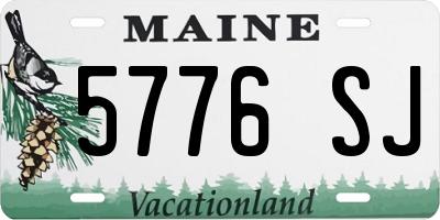 ME license plate 5776SJ