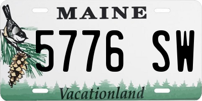 ME license plate 5776SW
