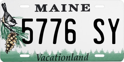 ME license plate 5776SY