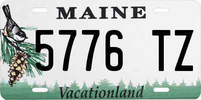 ME license plate 5776TZ