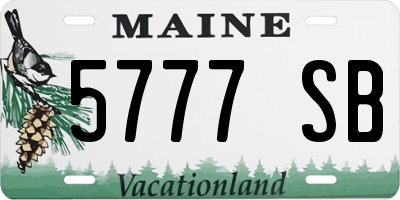 ME license plate 5777SB