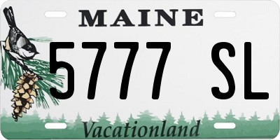ME license plate 5777SL