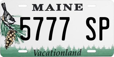 ME license plate 5777SP