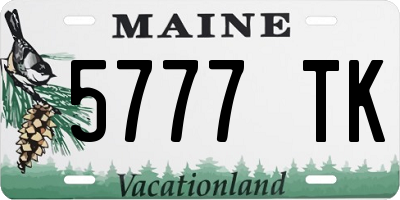 ME license plate 5777TK