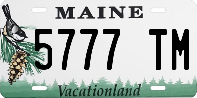 ME license plate 5777TM