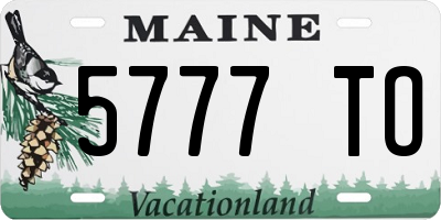 ME license plate 5777TO