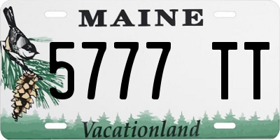 ME license plate 5777TT