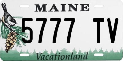 ME license plate 5777TV