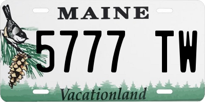 ME license plate 5777TW