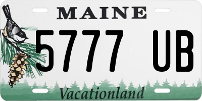 ME license plate 5777UB