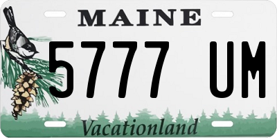 ME license plate 5777UM