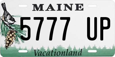 ME license plate 5777UP
