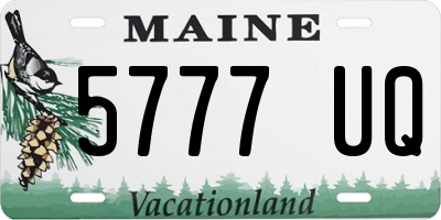 ME license plate 5777UQ