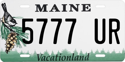 ME license plate 5777UR