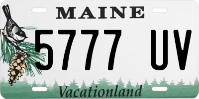 ME license plate 5777UV