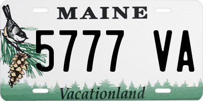 ME license plate 5777VA