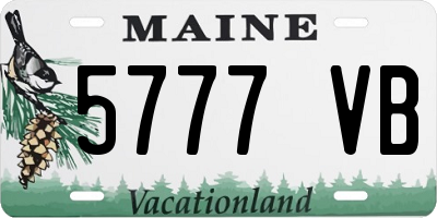 ME license plate 5777VB