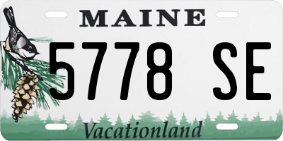 ME license plate 5778SE