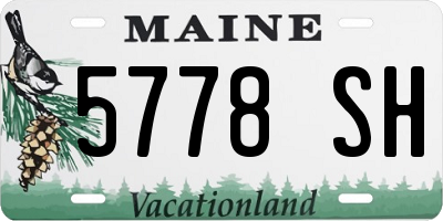 ME license plate 5778SH