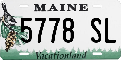 ME license plate 5778SL