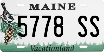 ME license plate 5778SS