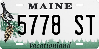 ME license plate 5778ST