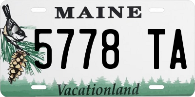 ME license plate 5778TA