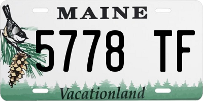 ME license plate 5778TF