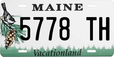 ME license plate 5778TH