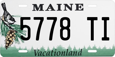ME license plate 5778TI