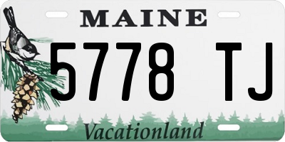ME license plate 5778TJ
