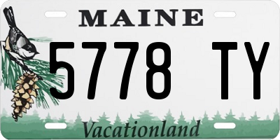 ME license plate 5778TY