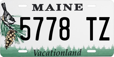 ME license plate 5778TZ