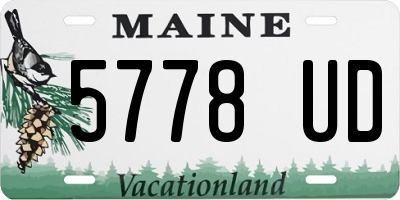 ME license plate 5778UD