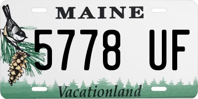 ME license plate 5778UF