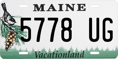 ME license plate 5778UG