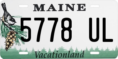 ME license plate 5778UL