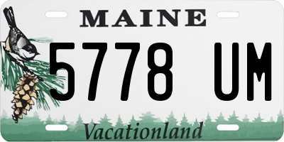 ME license plate 5778UM