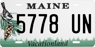 ME license plate 5778UN