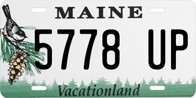 ME license plate 5778UP