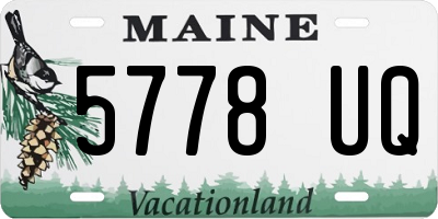 ME license plate 5778UQ