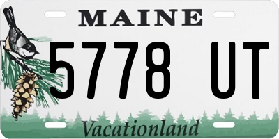 ME license plate 5778UT