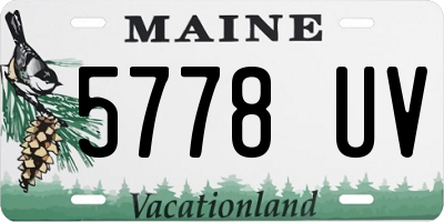 ME license plate 5778UV