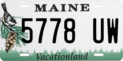 ME license plate 5778UW