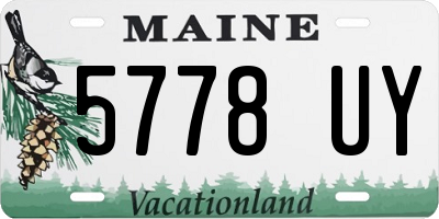 ME license plate 5778UY