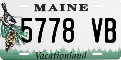 ME license plate 5778VB