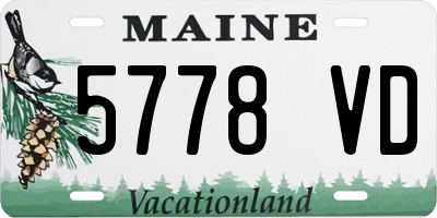 ME license plate 5778VD