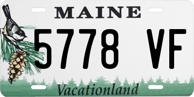 ME license plate 5778VF